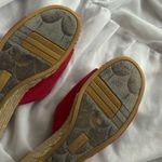 White Stag Stripped Open Toe Wedge Sandals Photo 5