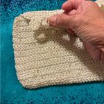 Vintage Crocheted Clutch Off White Purse Handbag Photo 3