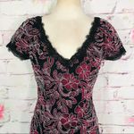 JS Collections  Embroidered Mesh Gown Carbernet Photo 3