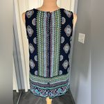 Cynthia Rowley Back Button Medallion Print Sleeveless Multi Color Blouse Photo 3