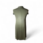 Eileen Fisher Dress XS/TP Olive Green Knit V Neck Sleeveless Casual Photo 1