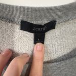 J.Crew Sweatshirt Women L Gray Blue Embellished Flower Appliqué Preppy Casual Size L Photo 4