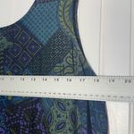 Vintage 90s Style Studio Maxi Dress Abstract Print Sleeveless Rayon USA Sz M Blue Size M Photo 3
