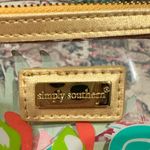 Simply Southern Plastic Zippered colorful makeup pouch bag Floral Cosmetic Photo 3