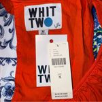 Anthropologie  New w $208 Tags Whit Two Red Orange Off The Shoulder Dress Medium Photo 7