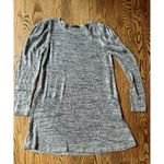 ZARA  WOMEN'S HEATHER GRAY THIN KNIT LONG PUFF SLEEVE SEQUIN MINI DRESS Sz‎ Large Photo 5