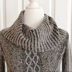 Ruby Moon Anthropologie  Sweater Cowl Swing Gray Fuzzy Soft Sweater Size Small Photo 5