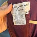 Papell Boutique  Burgundy and Gold Embroidered Blouse Photo 5