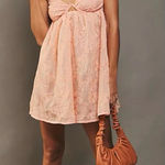 For Love & Lemons  Frances Cutout Eyelet Mini Dress, Orange, XS Photo 0