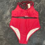 Beachsissi Beachside Red Strappy Bikini Set SZ:L Photo 0