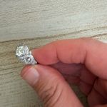 Moissanite Vintage Halo Engagement Ring Photo 3