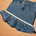 Brandy Melville Y2K ruffled denim mini skirt by J. Galt, size S Photo 6