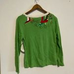 Ugly Christmas Sweater Vintage Berek Green NWT Sequin Sparkle High Heel Christmas Holiday Sweater Photo 5