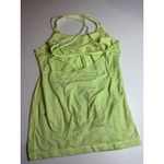 Lululemon  Size 6 Neon yellow green Athletic Tank Top Built-In Bra Activewear‎ Photo 4