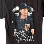 Peso Pluma Rap Tee T Shirt Black Small S Mexican Singer Graphic Cotton Solid Photo 1
