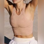 Free People Every Single Time Floral Bra Tan Size M Photo 0