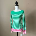 Lilly Pulitzer  | Color Block Striped Maria Boat Neck Knit Sweater Sz XS Photo 2