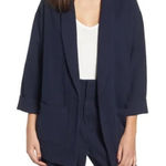 AG Adriano Goldschmied  NWT Maura Oversized‎ Navy Blue Blazer Jacket Size XS/S Photo 0
