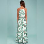 Lulu’s Evadne White and Teal Tropical Print Two Photo 3