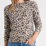 Caslon  Raglan Sleeve Wool & Cashmere Cheetah Print Sweater Photo 0