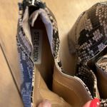 Steve Madden  Western Cedar Bootie In Natural Snake Print Size 6 Pointed Photo 3