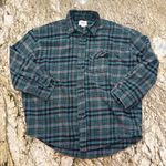 BDG  Dani Oversized Flannel Shirt Green Top Urban Outfitters Buttondown Photo 2