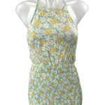 Cotton Candy LA Multicolor Floral Smocked Sleeveless Halter Mini Pencil Dress S Photo 0