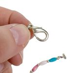 Pearlescent Tubular Acrylic Pastel Beaded Necklace and Bracelet Set Blue Photo 8