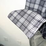 Halara  black plaid high waisted wide leg casual pull on pant with belt loops Photo 3