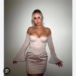 House Of CB House‎ of CB  ISRA CRYSTAL SATIN CORSET MINI DRESS  NWOT size M Photo 11