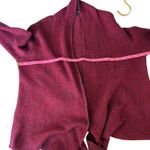 Eileen Fisher Wool Mohair Cashmere blend Drape Cardigan Red Purple Sz S Photo 3