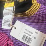 Agua Bendita Crop Top Hazel VNM Waffle Knit Colorblock Purple 3XL New Photo 2