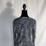 Karen Kane Y2K Gray Black Paisley Sparkles Long Sleeve Top Size Xl Photo 5