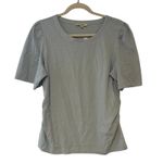 Madewell NWT Side-Cinch Puff-Sleeve Tee Feather Blue Size Large Photo 1