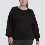 Adidas Plus Size All Season Fleece Logo Sweatshirt, Black Size 2X New w/Tag Photo 0