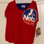 Nba New Jersey Nets Top Women's Small Touch By Alyssa Milano Hardwood Classics Red Photo 0