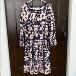 Eliza J NWOT  Fit & Flare Navy Floral Sweater Dress Size XL Retail 148.00 Photo 1