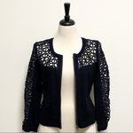 Elevenses Anthropologie  Soutache Crochet Bomber crochet sheer sleeves jacket Photo 1