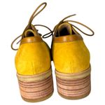 Clarks Originals Phenia Strand Lace Up Mustard Brown Leather Heeled Loafer 8 Yellow Photo 6