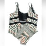 Sun & Sea Grey and Red One Piece Swimwear Chevron Pattern Women’s Plus Size 18 Photo 1