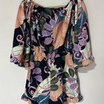 Nicole Miller Studio Off The Shoulder Floral Romper Ruffle Hem Size 6 Photo 0