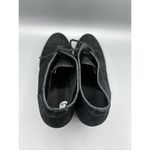 Crocs Black Suede Leigh Ankle Boot Wedge Lace Up 9.5 Bootie Photo 3