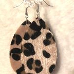 Boutique Faux Leather Cheetah Print Earrings Photo 0