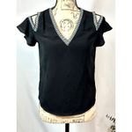 Maje  Lisea Cold-Shoulder Crepe Top 100% Viscose Black S Photo 7