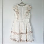 Anthropologie NWT + Farm Rio Beaded Eyelet Mini Dress in Cream Photo 6