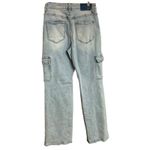 VERVET 90s Vintage Straight Leg Cargo Jeans Light Wash Size 27 Blue Photo 5