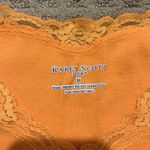 Karen Scott Y2K Retro  Sport Womens Tank Top Shirt Size Medium M Orange Lace Photo 4