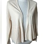 Anthropologie Moth Cream Blush Cashmere Cotton Blend Cardigan Sweater Large Photo 0