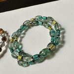 Lot Of 2 Women’s Bead Stretchy Spiral Costume Beaded Bracelets 6 1/2 Inch Photo 3