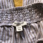 BeachLunchLounge  Pinstripe White Tan Bow Tie Casual Beach Pull On Pants Small Photo 6